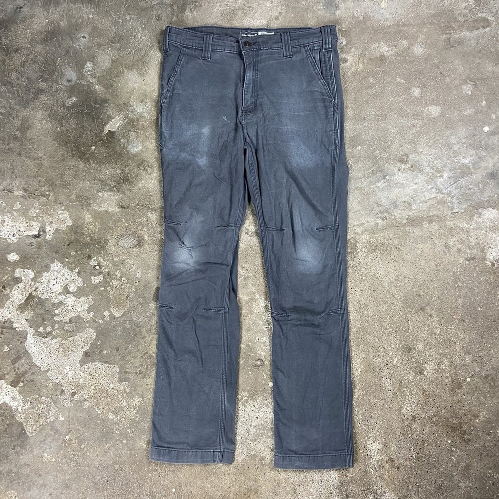 Carhartt Rugged Flex Canvas Pants Size 32x30 Gray Straight Fit Tapered Work Wear